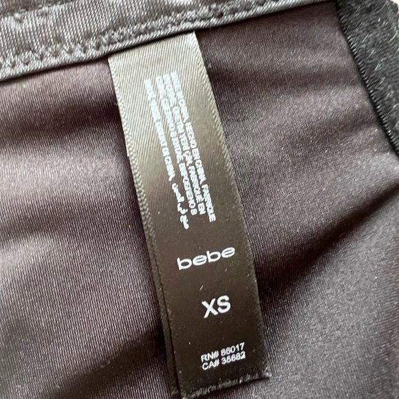 NWT Vintage Y2K Bebe Brown Feather Embellished Black Bustier - Picture 7 of 11